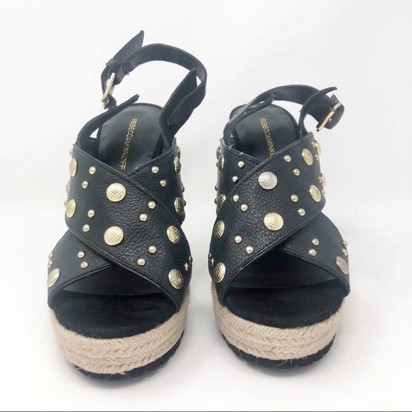 REBECCA MINKOFF 'Kimiko' Studded Wedge Sandal - Picture 2 of 8